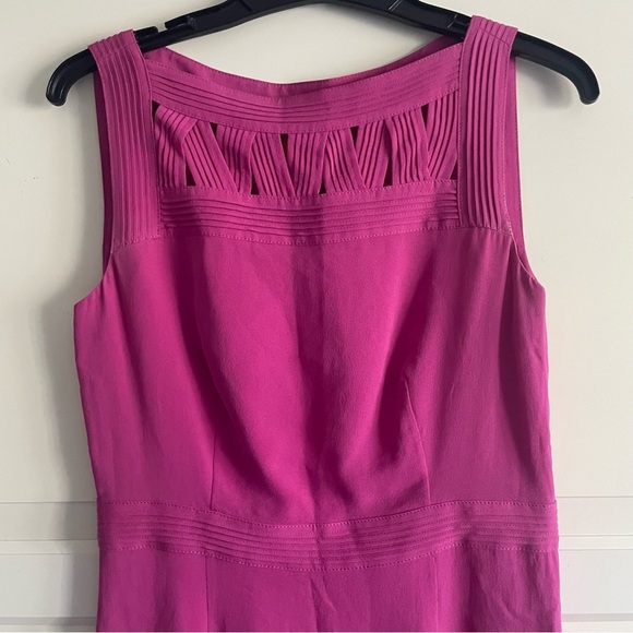Tory Burch Leith Silk Georgette Elegant Magenta Sleeveless Dress 20143 - Picture 4 of 10